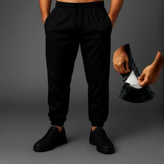 Calça Masculina Tactel Jogger Com Ziper No Punho Esportiva Premium Academia Treino
