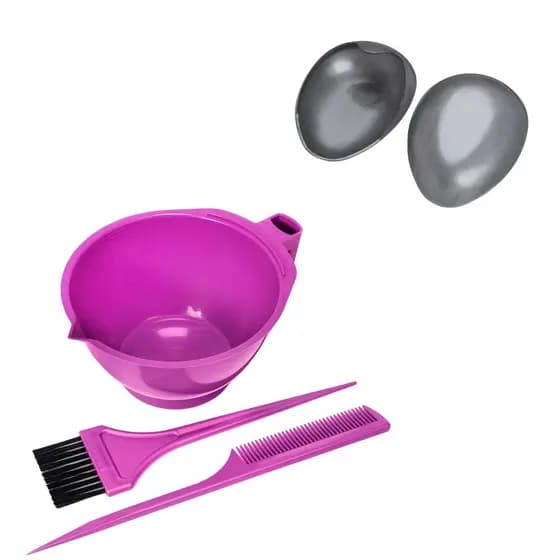Kit Tintura Cabelos Tigela Pente Pincel Protetor de Orelha