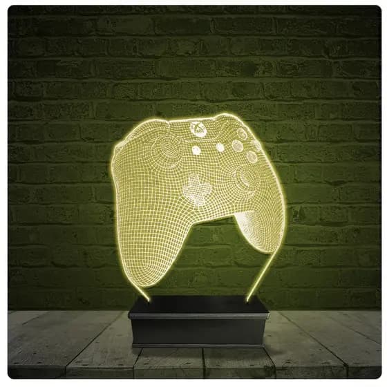 Led Luminária Acrílico Abajur - Controle Xbox 360