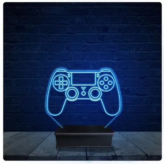 Luminária Led Acrilico Abajur - PS4 Playstation controle