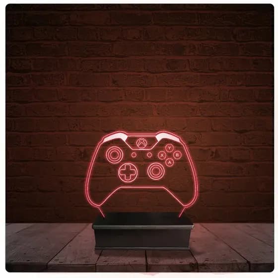 Abajur Luminária Acrílico Led - Controle Xbox One