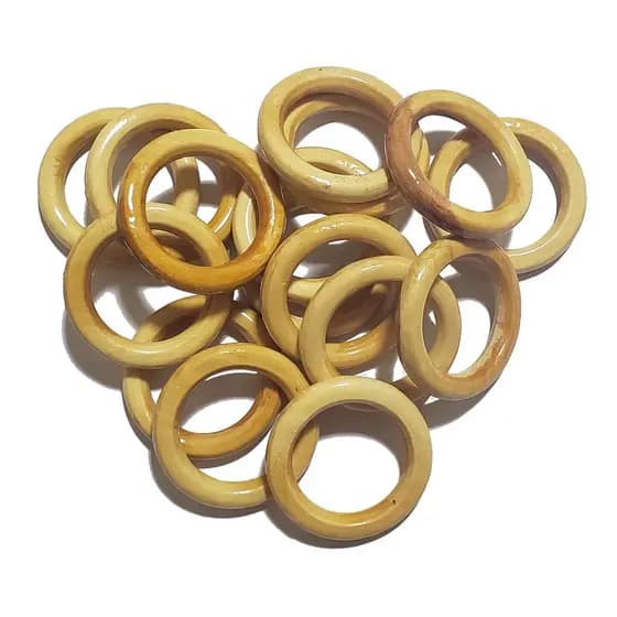 Argola de Madeira envernizada numero 1- 4.5 cm Porta Guardanapo 45 mm PCT 20,/50/100 UNID