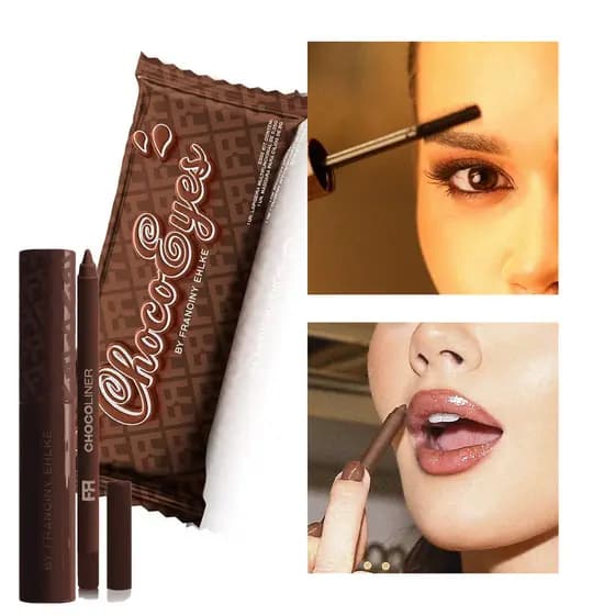 Kit Fran Chocoeyes Franciny Ehlke Mascara Cilios Marrom e Lapis Multifuncional