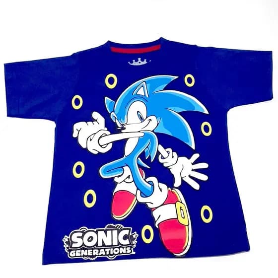 Sonic Camiseta infantil 100% Algodão Pronta Entrega