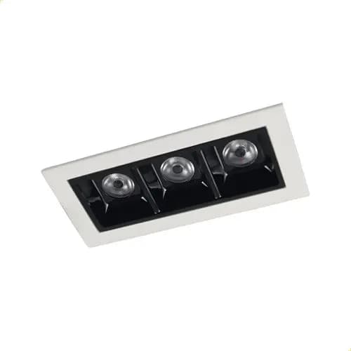 Spot Luminária Embutir Led 6w Alumínio Pontual 3 Pontos