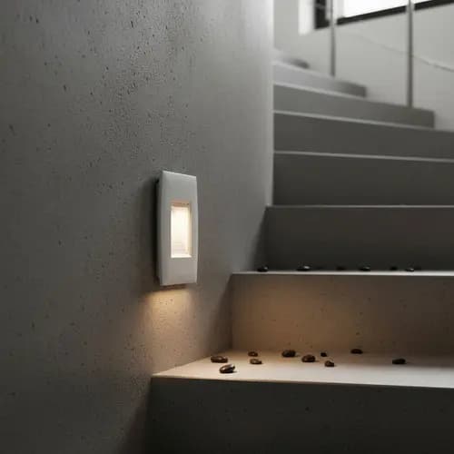 Balizador Step V Embutir Led 4x2 2w 3000k Parede Muro Escada Cor Branco