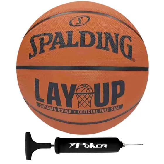 Bola de Basquete Spalding Lay Up Laranja + Bomba de Ar