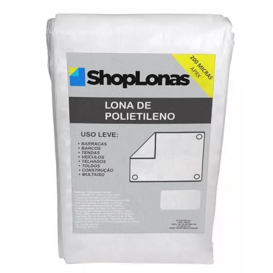 Lona Multiuso Carga 8x4m 200 Micras Transparente Impermeável