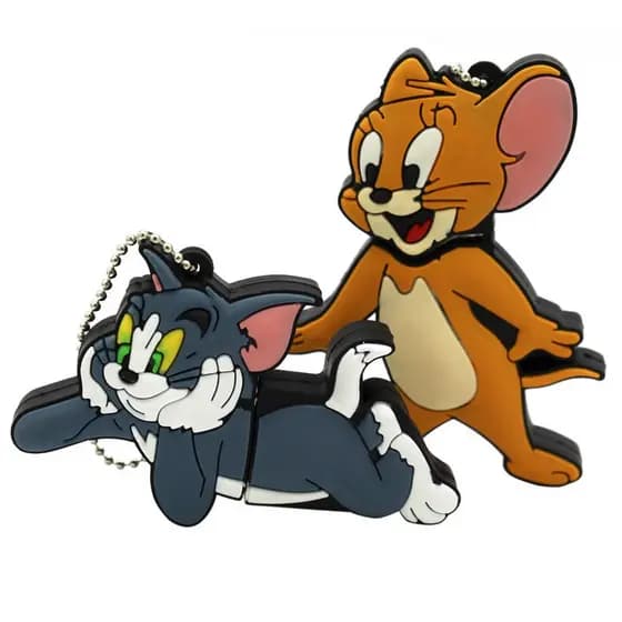Pendrive 128GB Gato E Rato Dos Desenhos Animados 1GB Gb Jerry 16 8GB 64 32GB 2TB Tom 1TB Super Capacidade