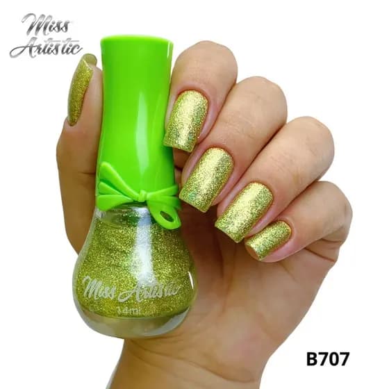 Esmalte Miss Artistic Laço 14ml Glitter 707