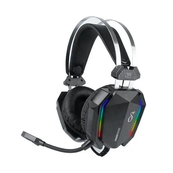 Fone de Ouvido Headset Gamer Pro Led RGB Microfone com Fio