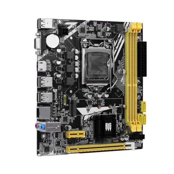 Placa Mãe Intel H61 LGA1155 Suporte i3 i5 i7 DDR3 1600MHz USB 2.0 SATA II Micro ATX PC Gamer Escritório Nova