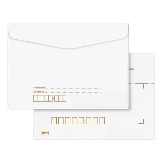 Envelope de Carta c/CEP 11,4 x 16,2 cm COF012 pacote c/100 ou 200 envelopes
