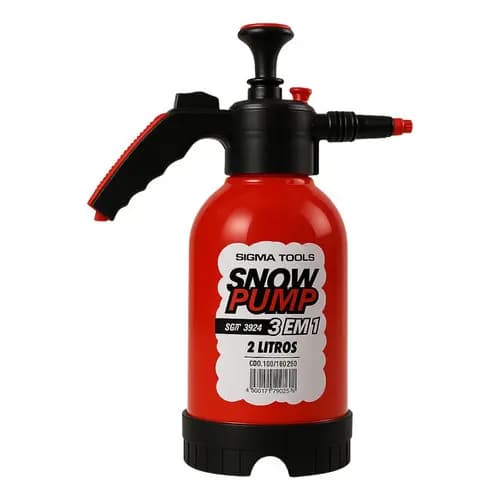Pulverizador Manual Snow Foam Pump Pressão Hibrido 3 em 1 Capacidade 2 Litros Lavagem e Higienização
