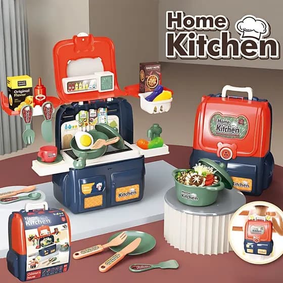 Cozinha Infantil com Comidinha Kit Fogão de Brinquedo Maleta Pia Menina Menino Chef Panelas Panelinhas Comidinhas Maleta