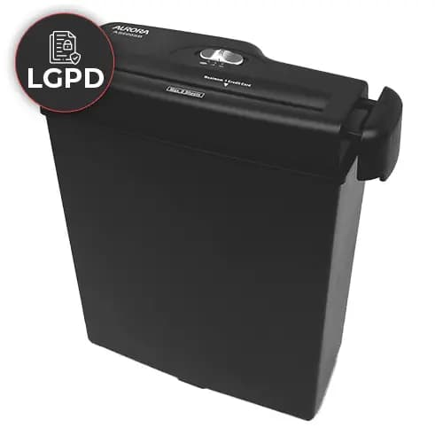 Fragmentadora Picotadora Aurora AS600SB 220V/240V 6 Folhas Papel A4 Cartão Grampo Clips Cesto 9,6 Litros