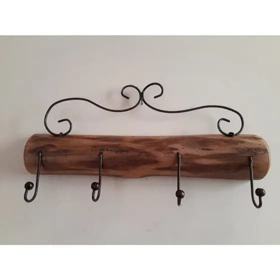 2 Porta Toalha cabide com gancho Banheiro Decoracao Rustica Banho Rosto Cabide