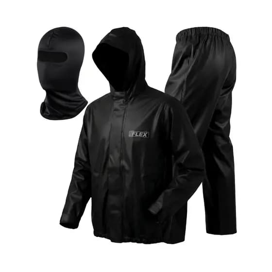 Capa de Chuva Delta Com Capuz PVC Motociclista Motoboy + Balaclava