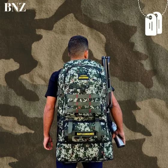 Mochila Reforçada Masculina (209107) Grande Camping Militar trilha 47 litros