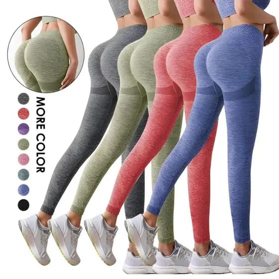 Calça Legging Feminina Esportiva P/Academia (605555) Yoga Levanta Bumbum Sem Costura Cintura Alta