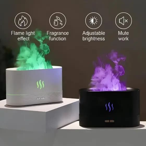 Umidificador Aromatizador (605558) Difusor Com Efeito de Chamas com 11 efeitos diferentes