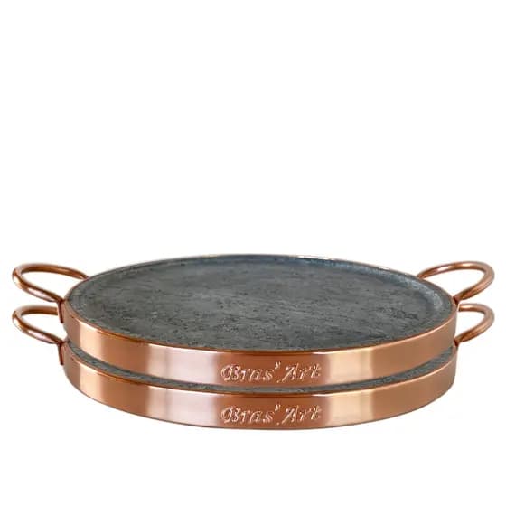 Kit com 02 formas para pizza em Pedra Sabão 31 cm