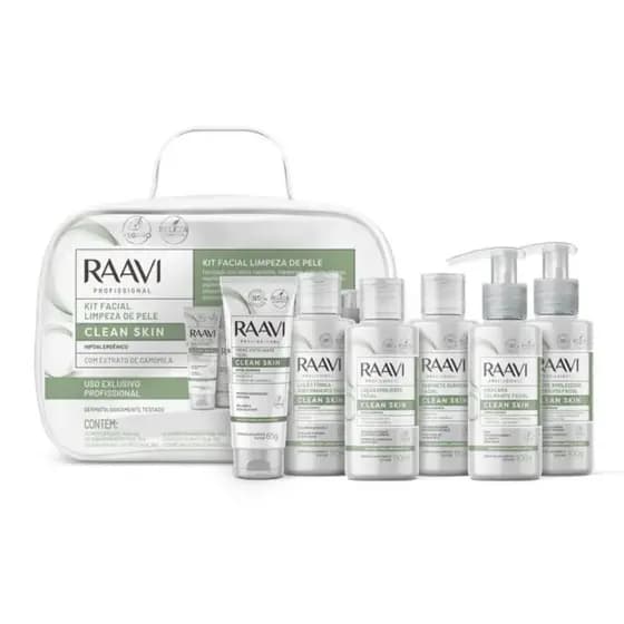 Kit Limpeza de Pele Facial Clean Skin Hipoalergênico Raavi