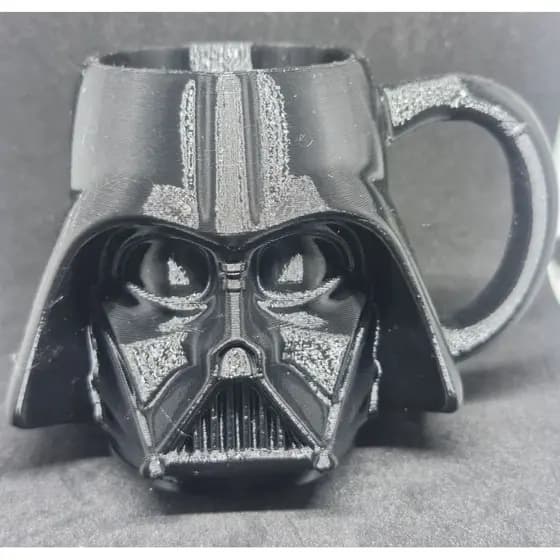 Caneca preta Darth Vader Star Wars temático força xícara