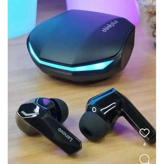 Fone De Ouvido Gamer Sem Fio Lenovo GM2 PRO Bluetooth 5.3 Com Microfone Bateria Longa Duração