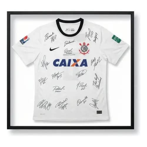 Quadro Camisa Corinthians Autografada Libertadores&mundial