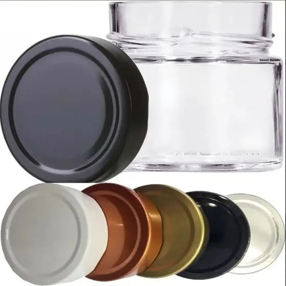 70 Pote Vidro Tampa Prata De 150ml Até 210ml Pianezza