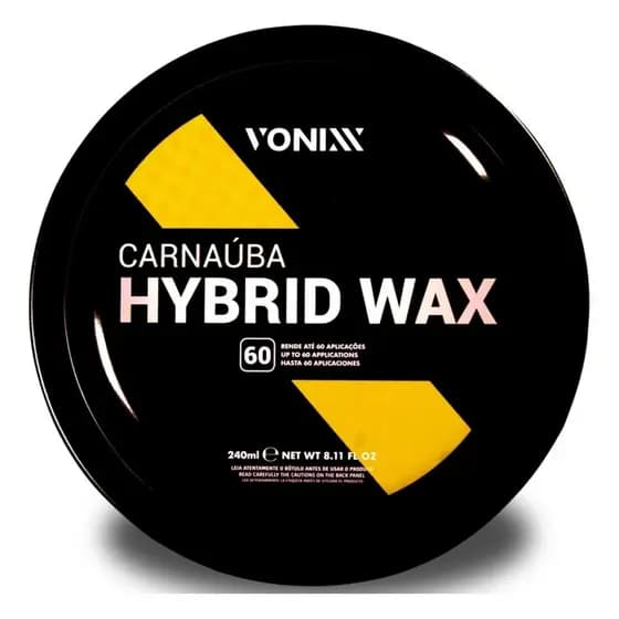 CERA AUTOMOTIVA VONIXX EM PASTA CARNAÚBA HYBRID WAX 240G