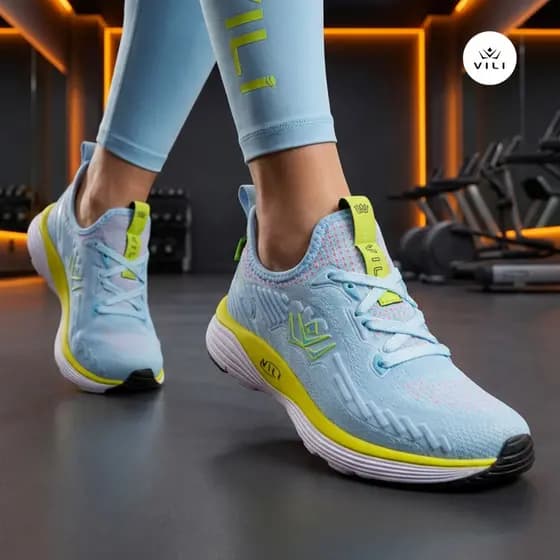 Tênis Feminino Vili All Journey Esportivo Caminhada Azul Claro