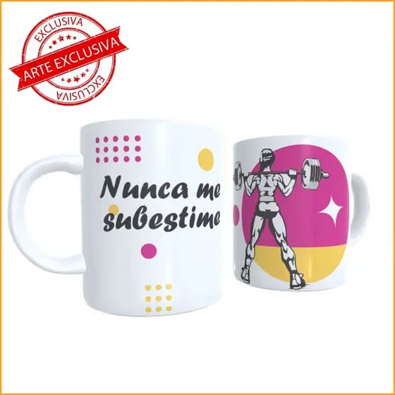 Caneca com frase Nunca Me Subestime Caneca de Academia Caneca Feminina Caneca Personalizada