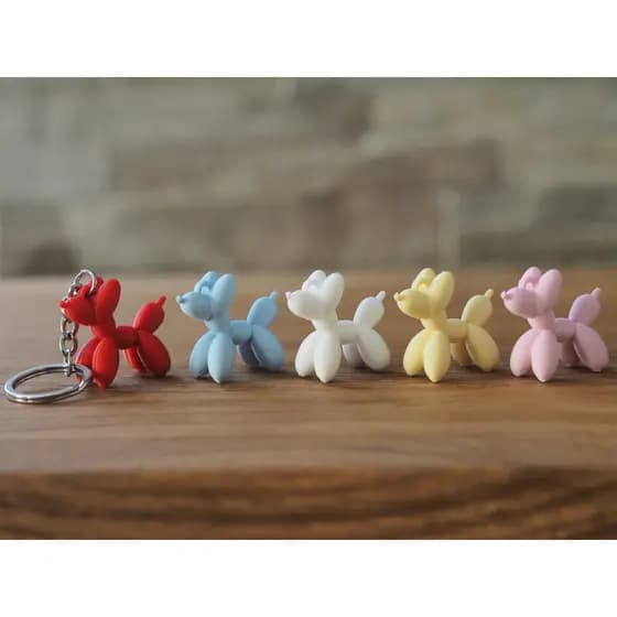 Chaveiro Cachorro Balão Miniatura Fofo Decorativo Acessório para Chaves Mochila Bolsa Presente Criativo Estilo Balão