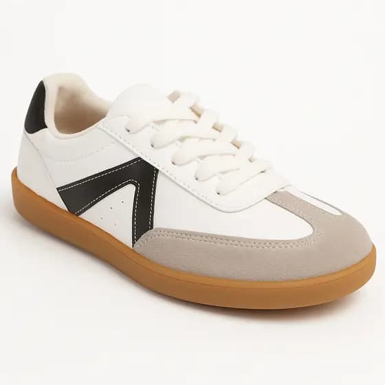 Tênis Vizzano Feminino Casual Original Branco Preto Solado Marrom 1430