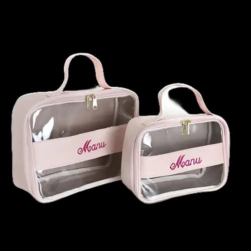 Kit 2 Maletas Personalizadas Bordadas Viagem Maquiagem