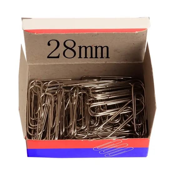 Clips Metal 28mm 100 Unidades Material De Escritorio