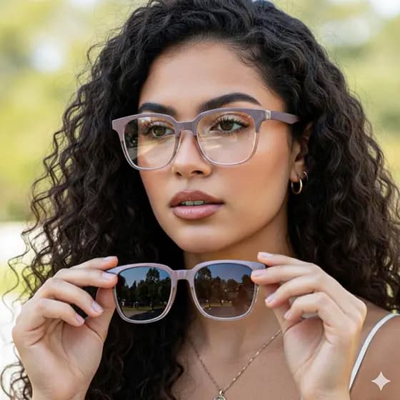 Armação de Óculos p/ Grau Feminina Quadrada Ilook Moderna Leve e Confortável