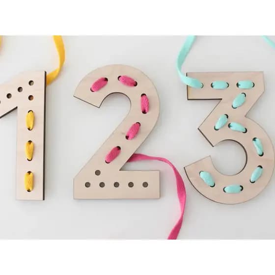 NUMEROS 0 a 9 ALINHAVO Jogo Educativo Montessori Coordenação