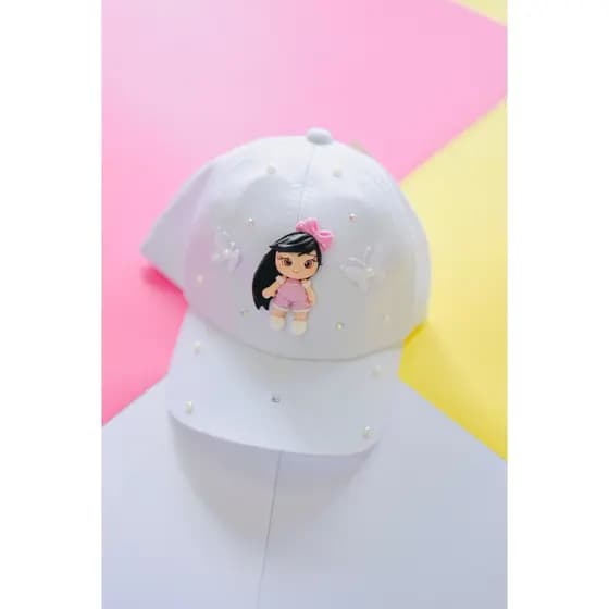 Boné Infantil Personalizado de Biscuit / Boné de Biscuit / Boné de Luxo Menina Infantil