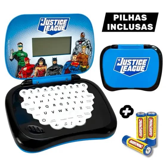 Laptop Infantil Batman ou Liga da Justiça - Candide + Pilhas Inclusas