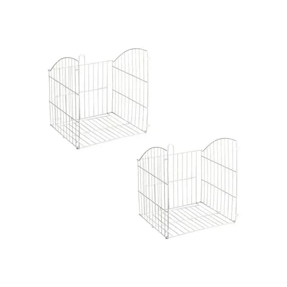 Kit 2 Tulha Roupeiro Armário Nicho Planejado Cesta Aramada 25cm