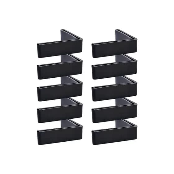 Sapata L 30x30mm Plastica Para Pe De Prateleira Kit 50 Pecas