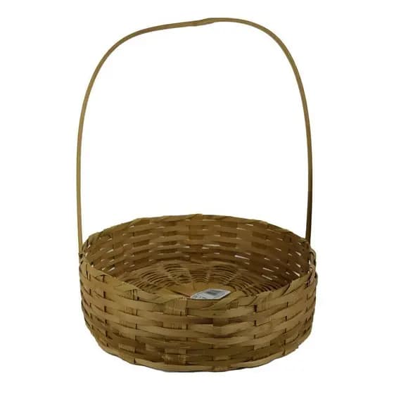 Cesta de Bambu Alça Fraldeira 30x37cm Trançada