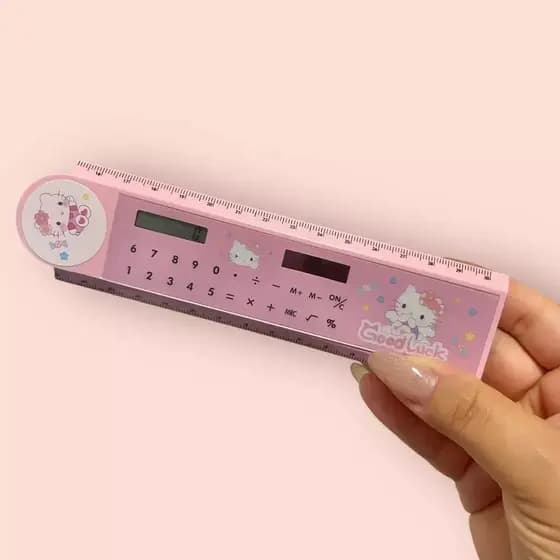 Régua com Calculadora Hello Kitty