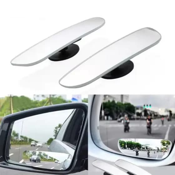 Kit 2 Peças Espelho Retrovisor Olho de Boi Ponto Cego Carro Moto Ajustável Ângulo Amplo Universal Auxiliar 360° Ajustáve