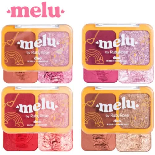 Duo Blush + Iluminador Melu by Ruby Rose 6g- ESCOLHA SUA COR