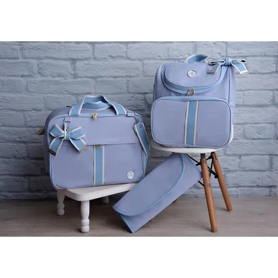 Kit De Bolsa Mala Maternidade Super Luxo Com 3 Peças