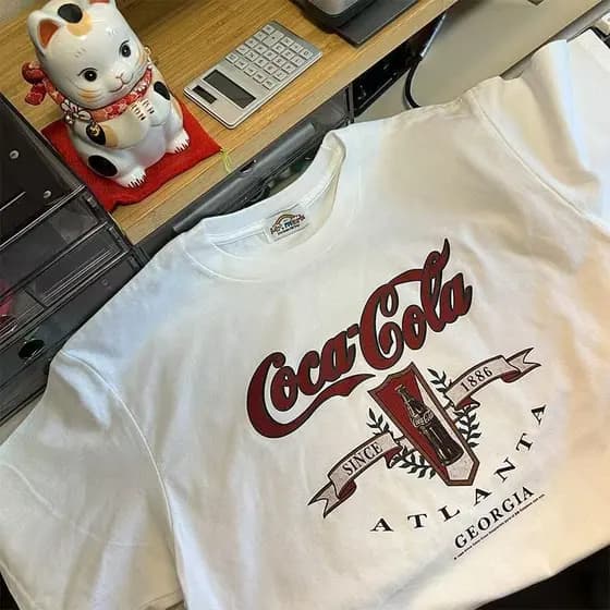 Camiseta 100% algodão de alta qualidade - tema Coca-Cola estilo retrô clássico